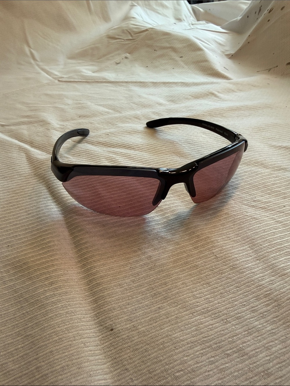 SMITH Men's Black Frame Sunglasses with Pink Lenses